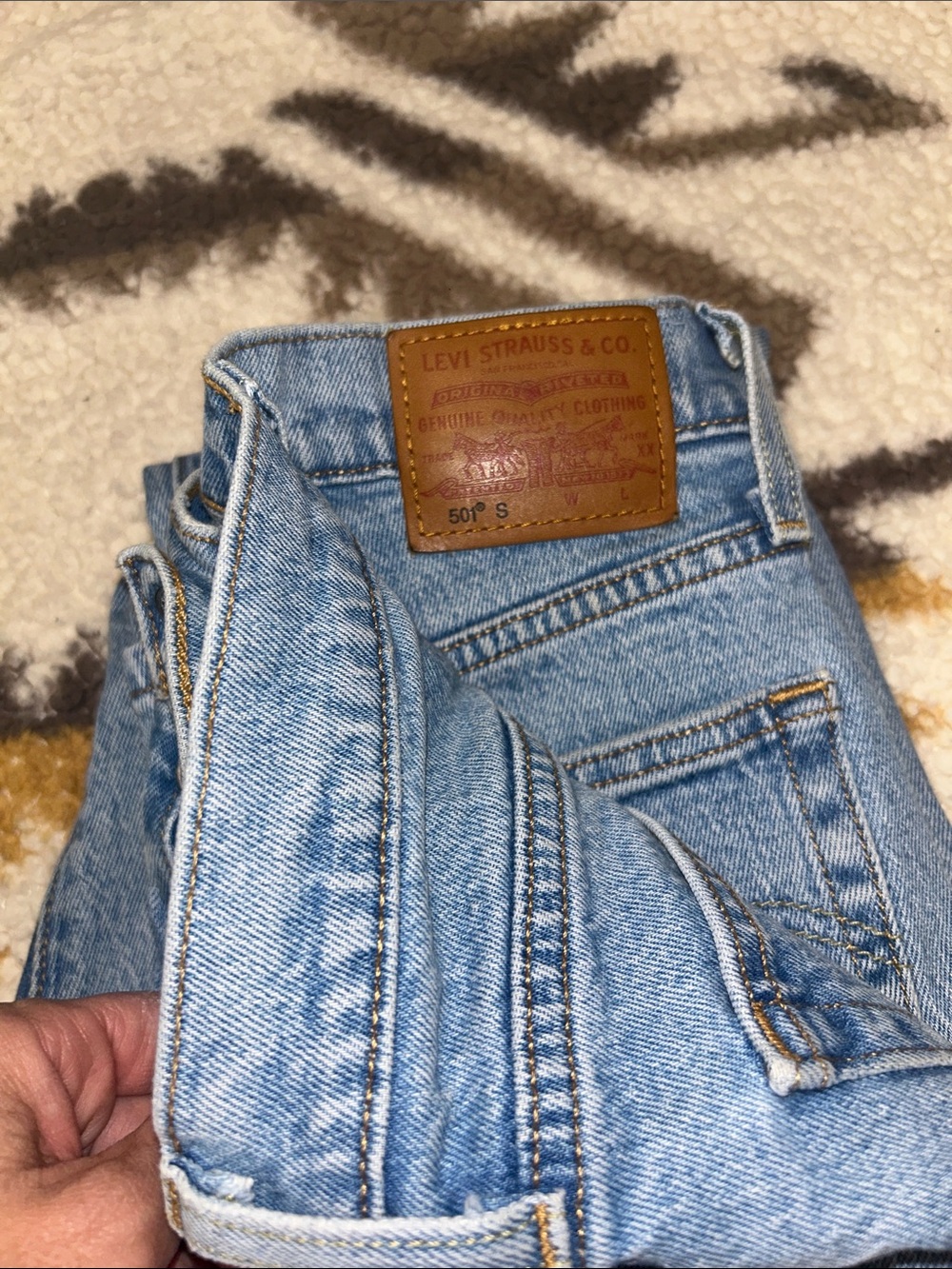 Levi's Light Blue Denim Jeans with Leather Patch